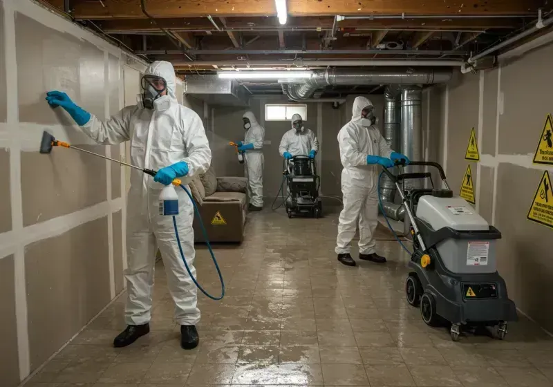 Basement Moisture Removal and Structural Drying process in Port Orchard, WA